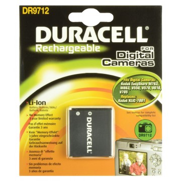 DURACELL DR9712 Kodak KLIC-7001 Kamera Pili
